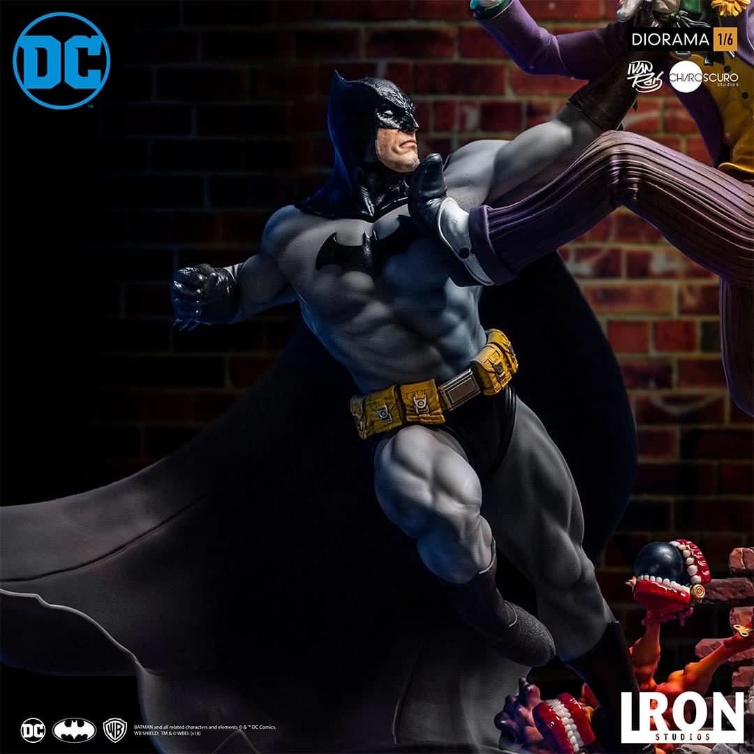 Statue Batman Vs Joker - Dc Comics By Ivan Reis - Battle Diorama 1/6