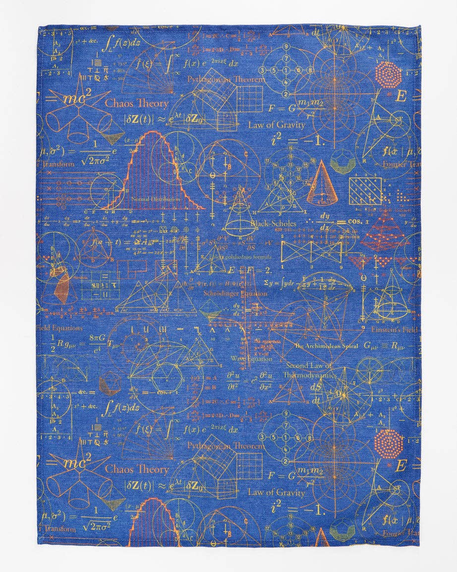 Torchon "Équations Qui Ont Changé le Monde" – produit scientifique Cognitive Surplus EU, vue 1