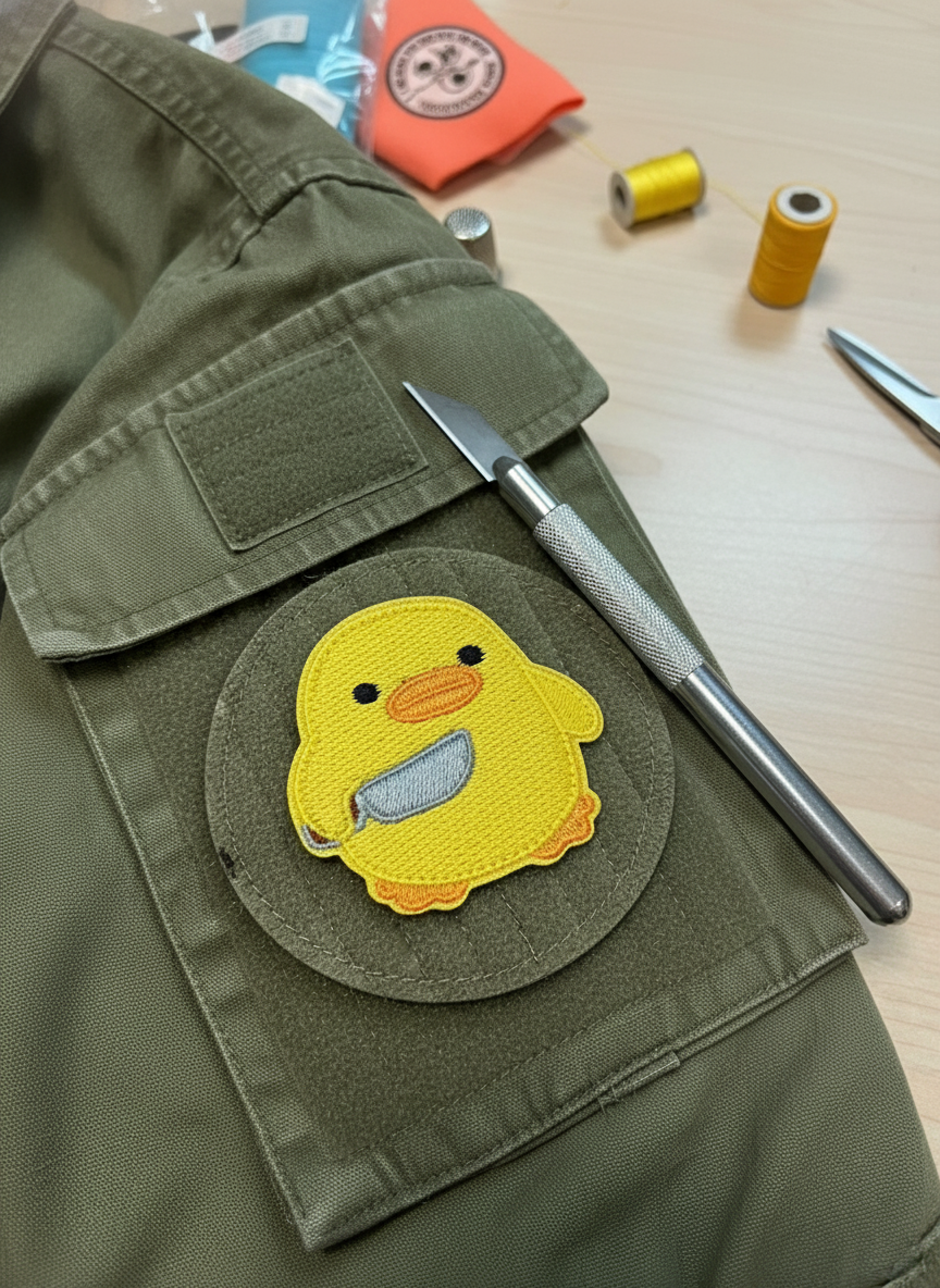 Patch Canard avec couteau à scratch