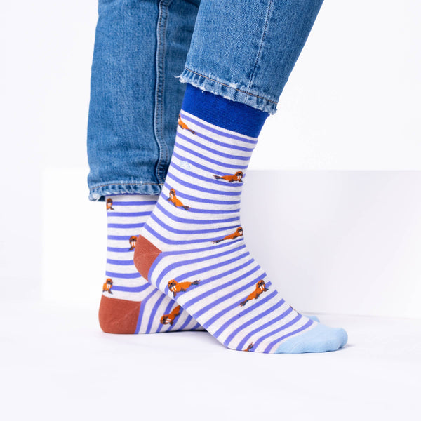 Calcetines de algodón peinado con forma de animal - Morsa