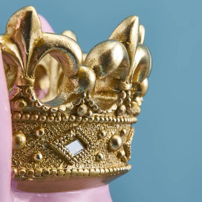 Porky Mr. Krone spaarpot, roze polyethyleen, 34 x 24 x 28 cm