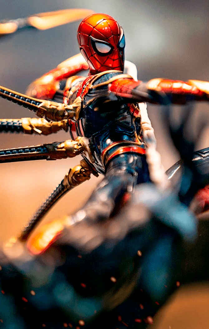 アイアンスパイダー vs アウトライダー - アベンジャーズ/エンドゲーム - アートスケール - マーベルコミックス