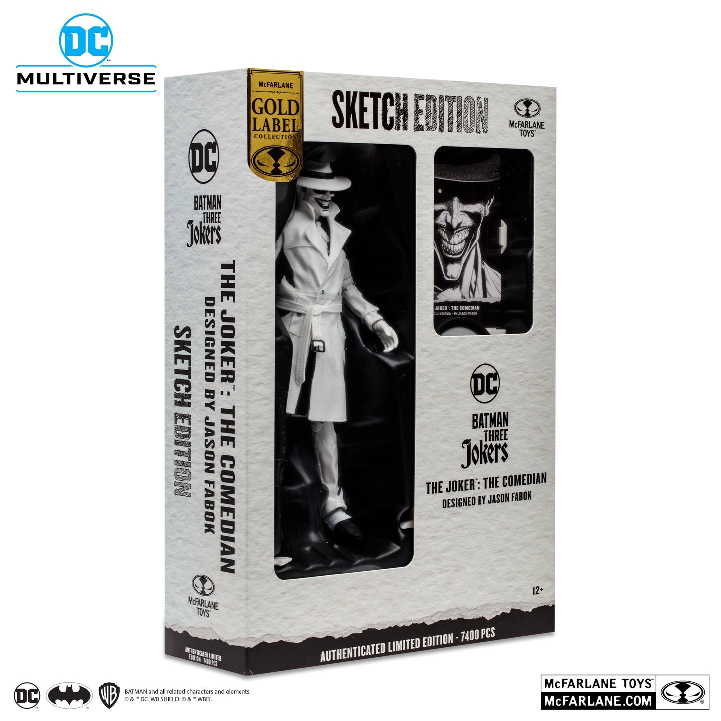 the joker designed by jason fabok sketch edition gold label mcfarlane toys