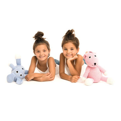 Peluche de ganchillo XL - Conejo azul claro