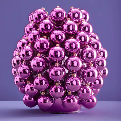 Vase Boules de Noël lilas