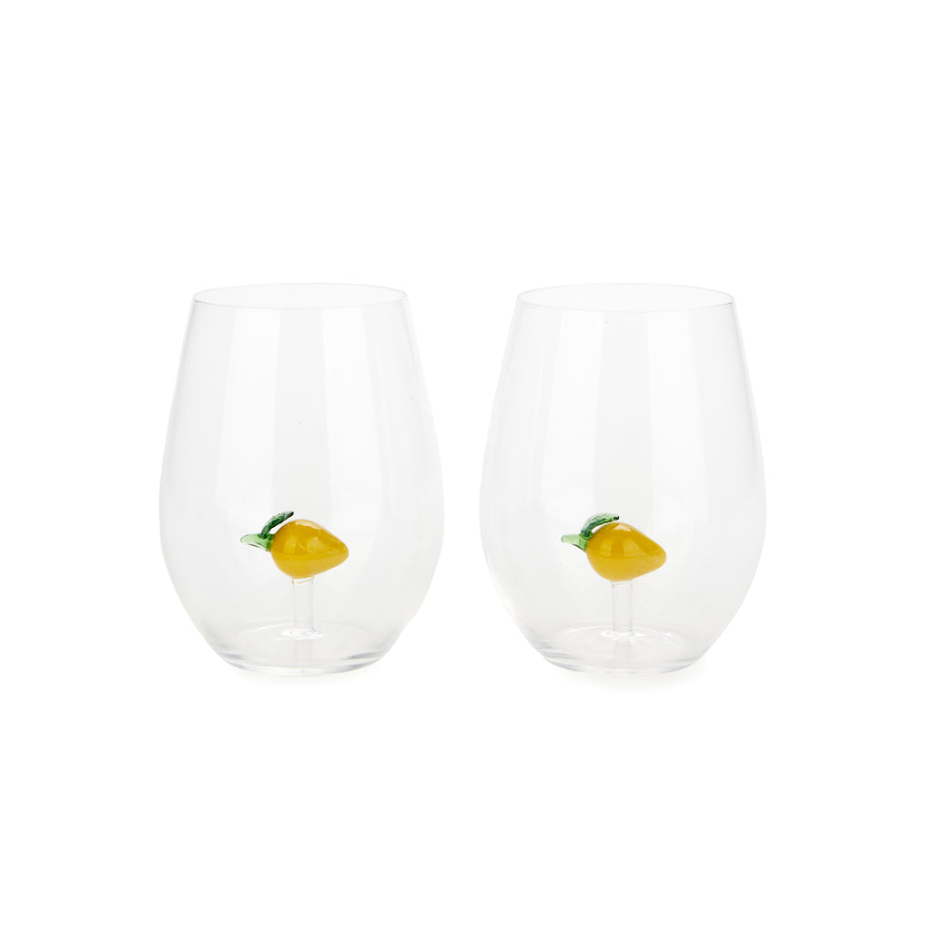 Botanical Lemon Drinking Glasses