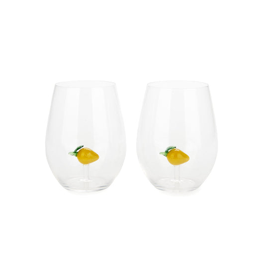 Botanical Lemon Drinking Glasses