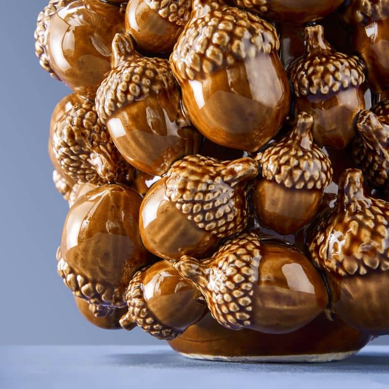 Vase Glands, Grès Marron, 19 x 19 x 27 cm