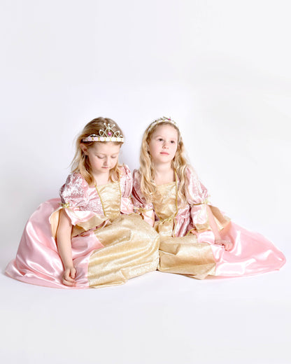 Robe de princesse royale rose grande taille 122-128 cm 6-8 ans