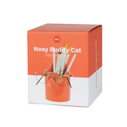 Pot à crayons & Support pour lunettes Nosy Buddy Cat