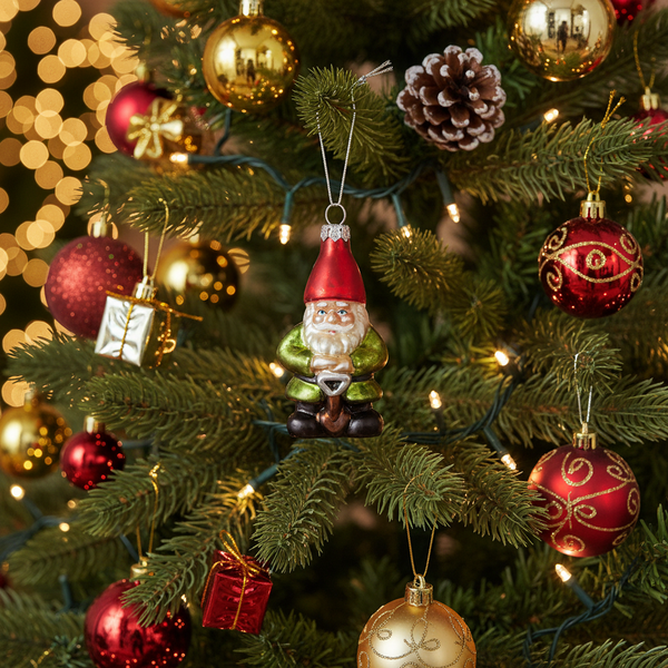 Enfeite de Natal, gnomo de jardim