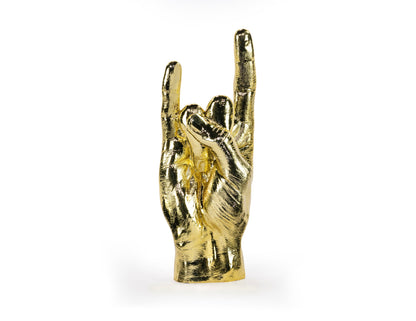 Sculpture Main You Rock Dorée