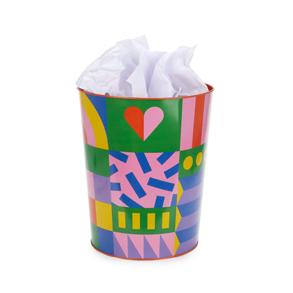 Los Pepes Hearts Wastebasket
