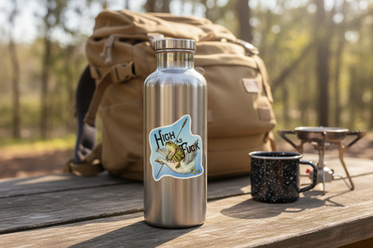 Autocollant Grenouille avec Oie "High as Fuck"