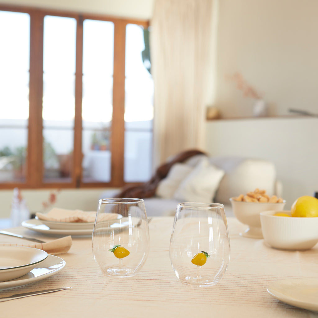 Botanical Lemon Drinking Glasses