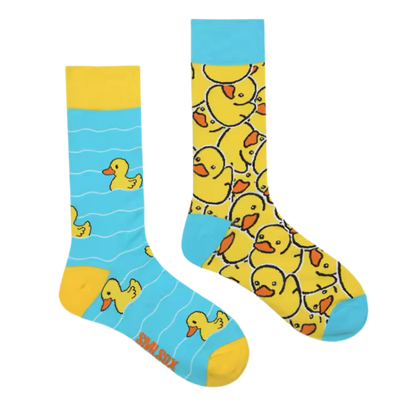 Yellow Duck Mismatched Socks