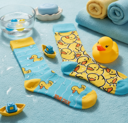 Yellow Duck Mismatched Socks