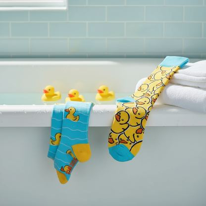 Yellow Duck Mismatched Socks