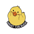 Pin de pato amarillo "¿Qué es el pato?"