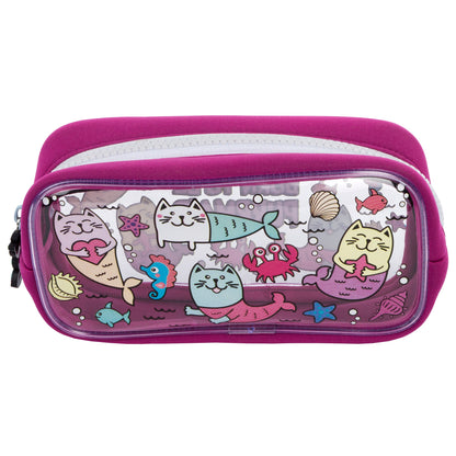 Trousse scolaire – PVC – chat sirène
