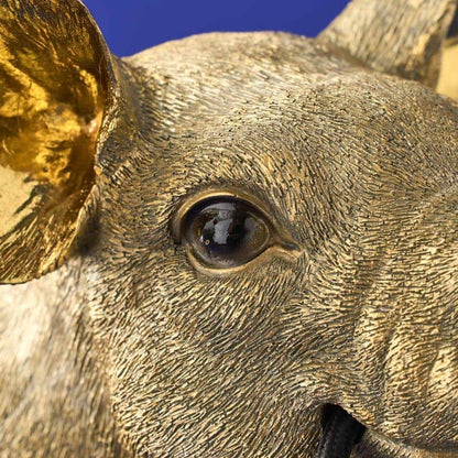 Lampada da tavolo a forma di maiale dorato