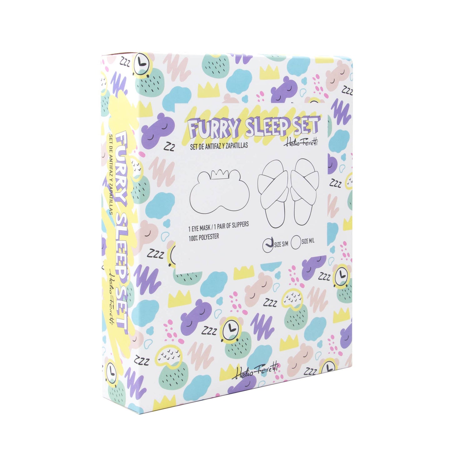 Chaussons et Masque Facial Violet Helio Ferretti Vue 2