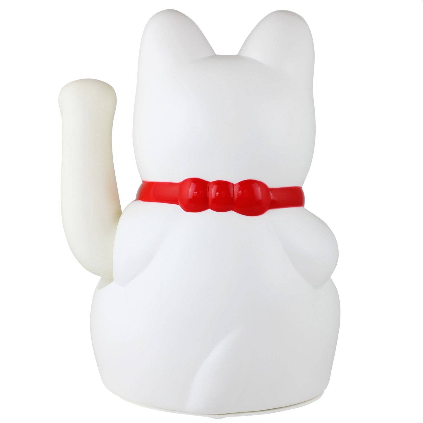 Grand Chat chanceux blanc 25cm