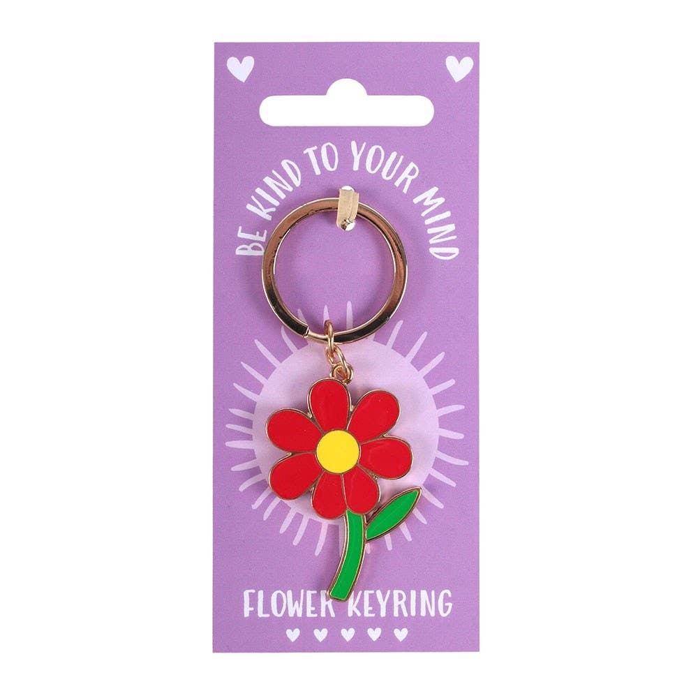 お花のキーホルダー「心を大切に」