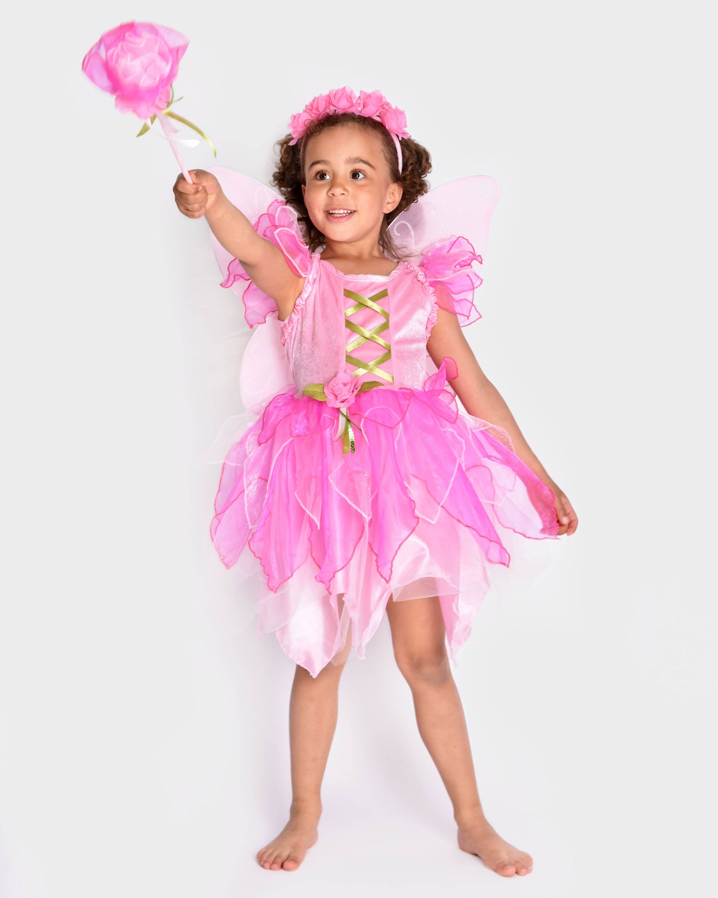 Fairy dress with wings+tiara+wand 122-128 cm 6-8 years