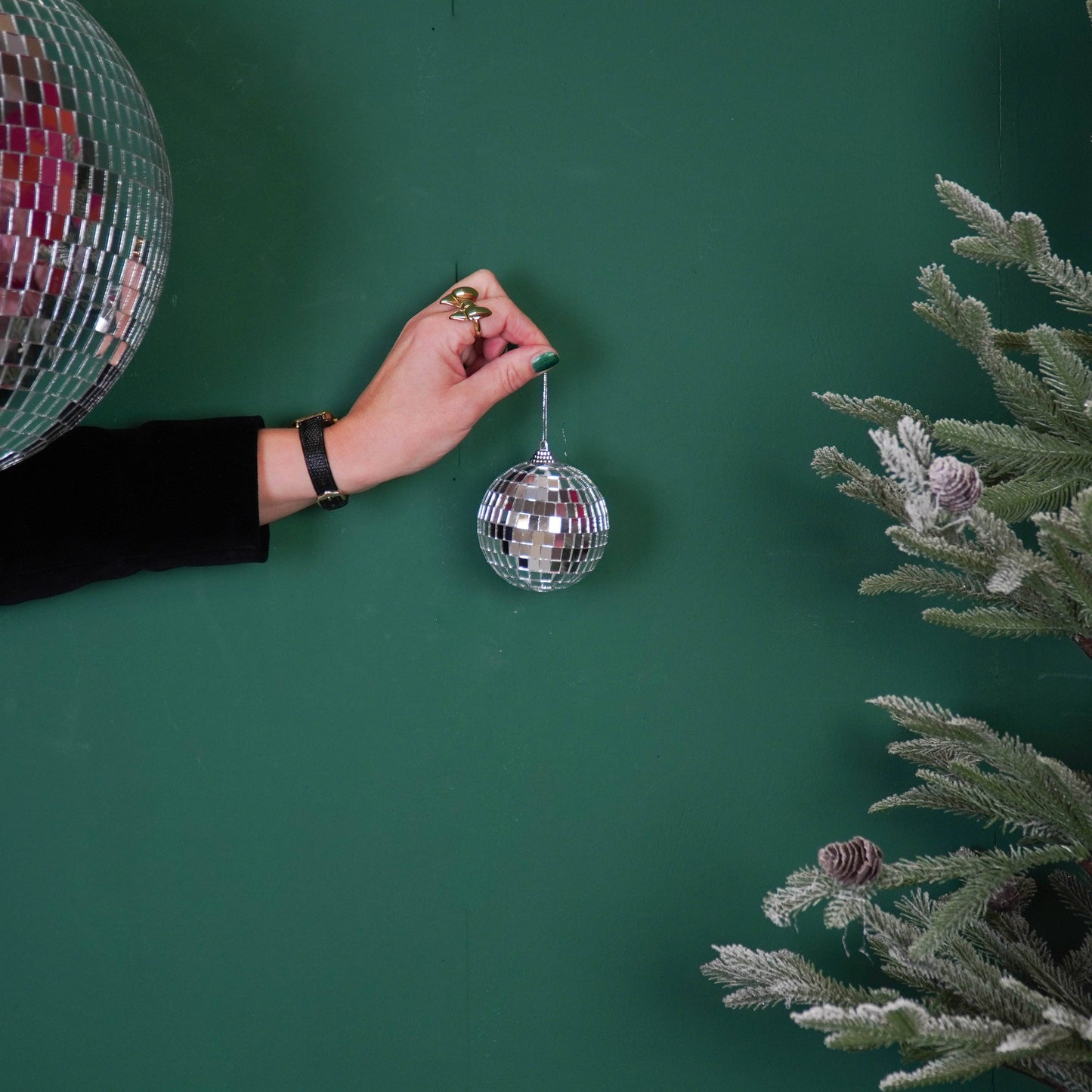 Boule de Noël Disco Argent - 8cm
