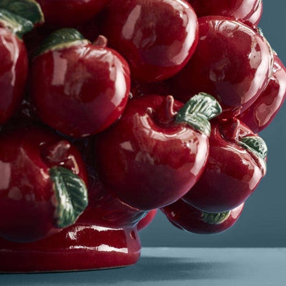 リンゴの形をした花瓶、赤色の炻器製、42 x 42 x 32 cm