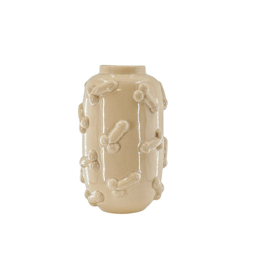 Vase - Dick - Céramique - Beige - 17x17x27cm