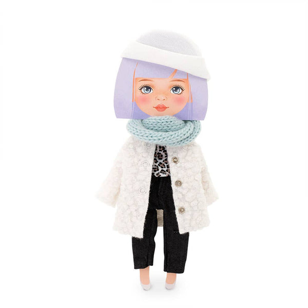 Ensemble de vêtements : manteau de fourrure blanc, 28 cm