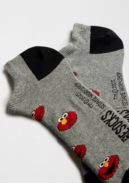 BeSesameStreet Elmo - Chaussettes Cheville en Coton Bio