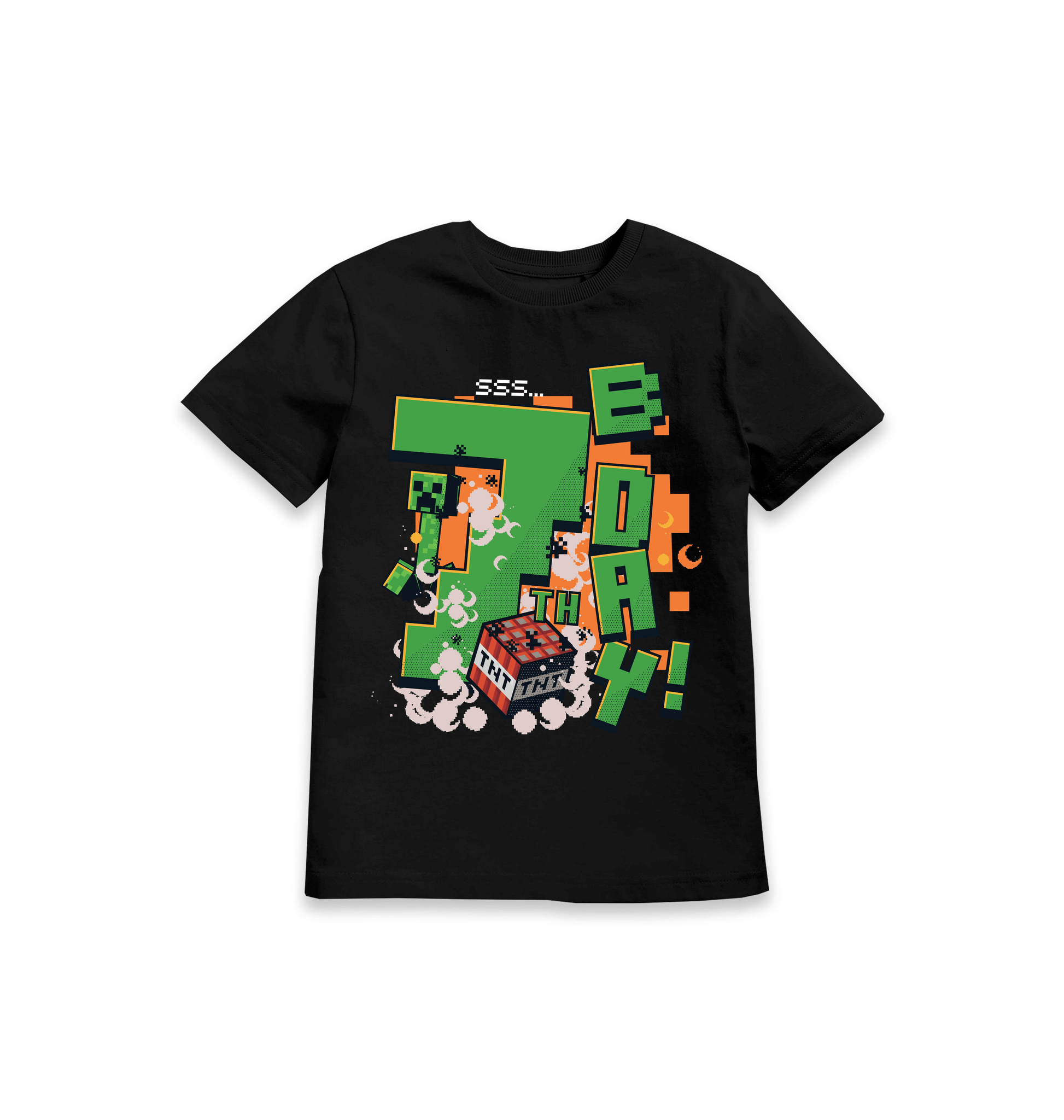 T-shirt enfant Minecraft « 7th B Day! »