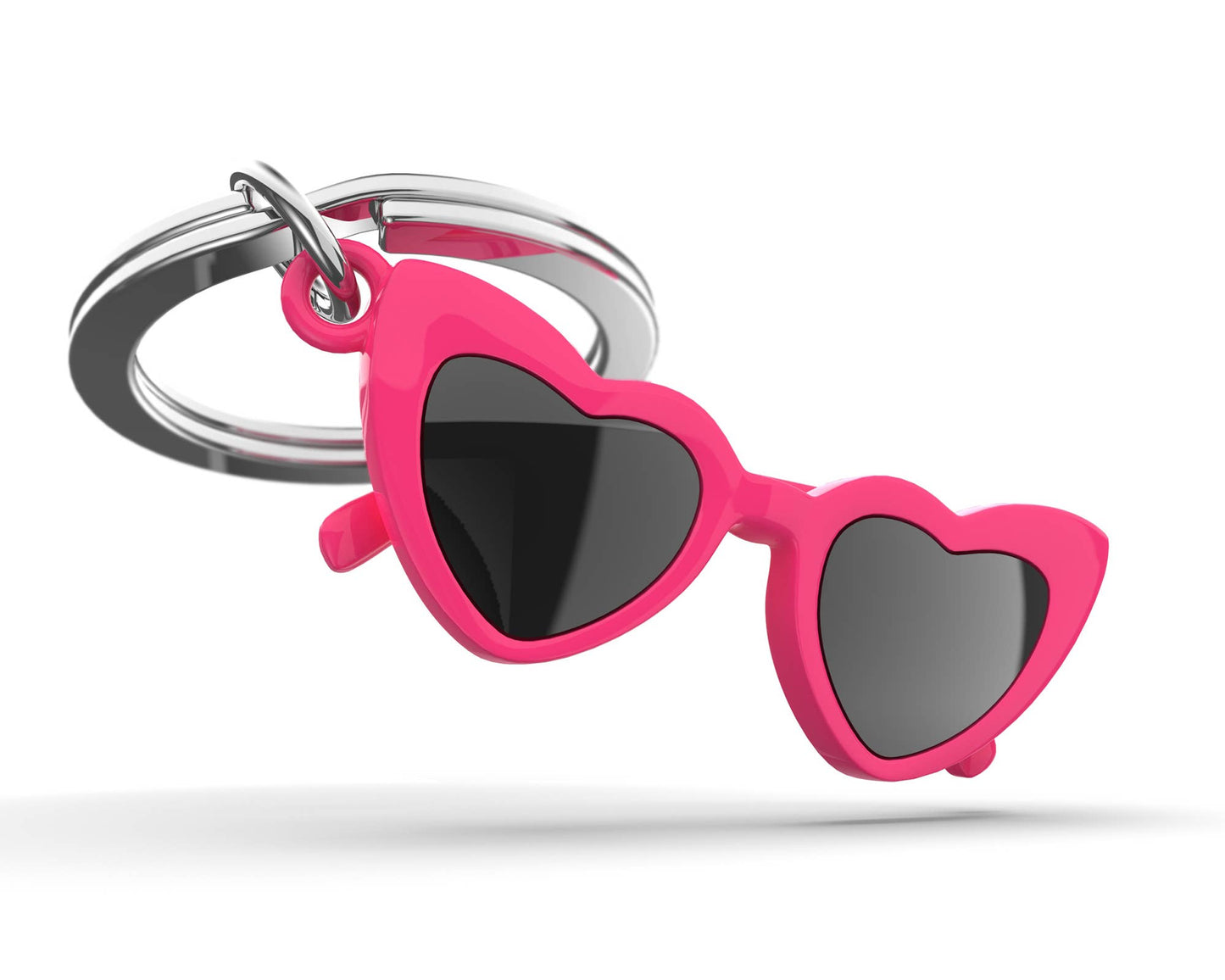 Llavero con forma de corazón y gafas