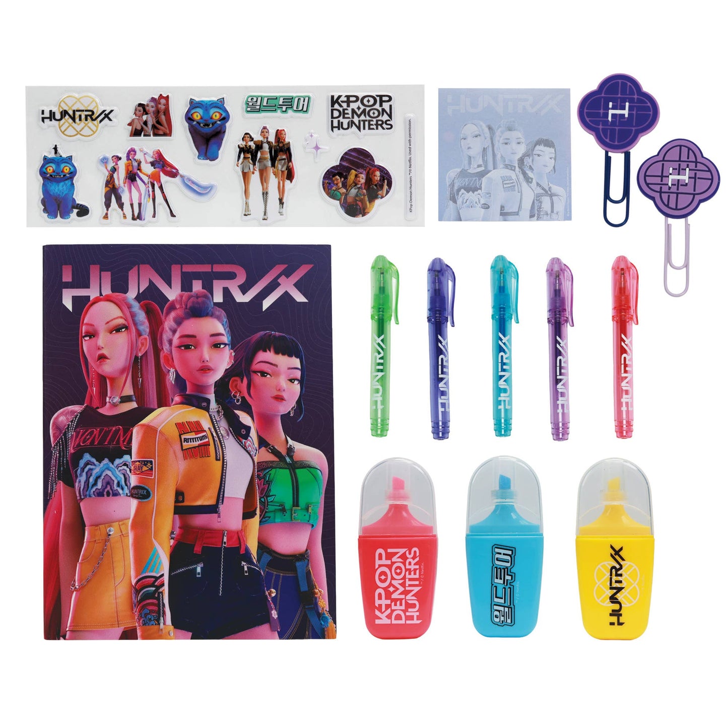 KPop Demon Hunters - Set de papeterie - Huntr/x