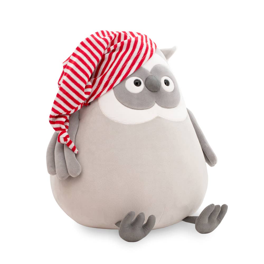 Pluche uil met slaapmuts