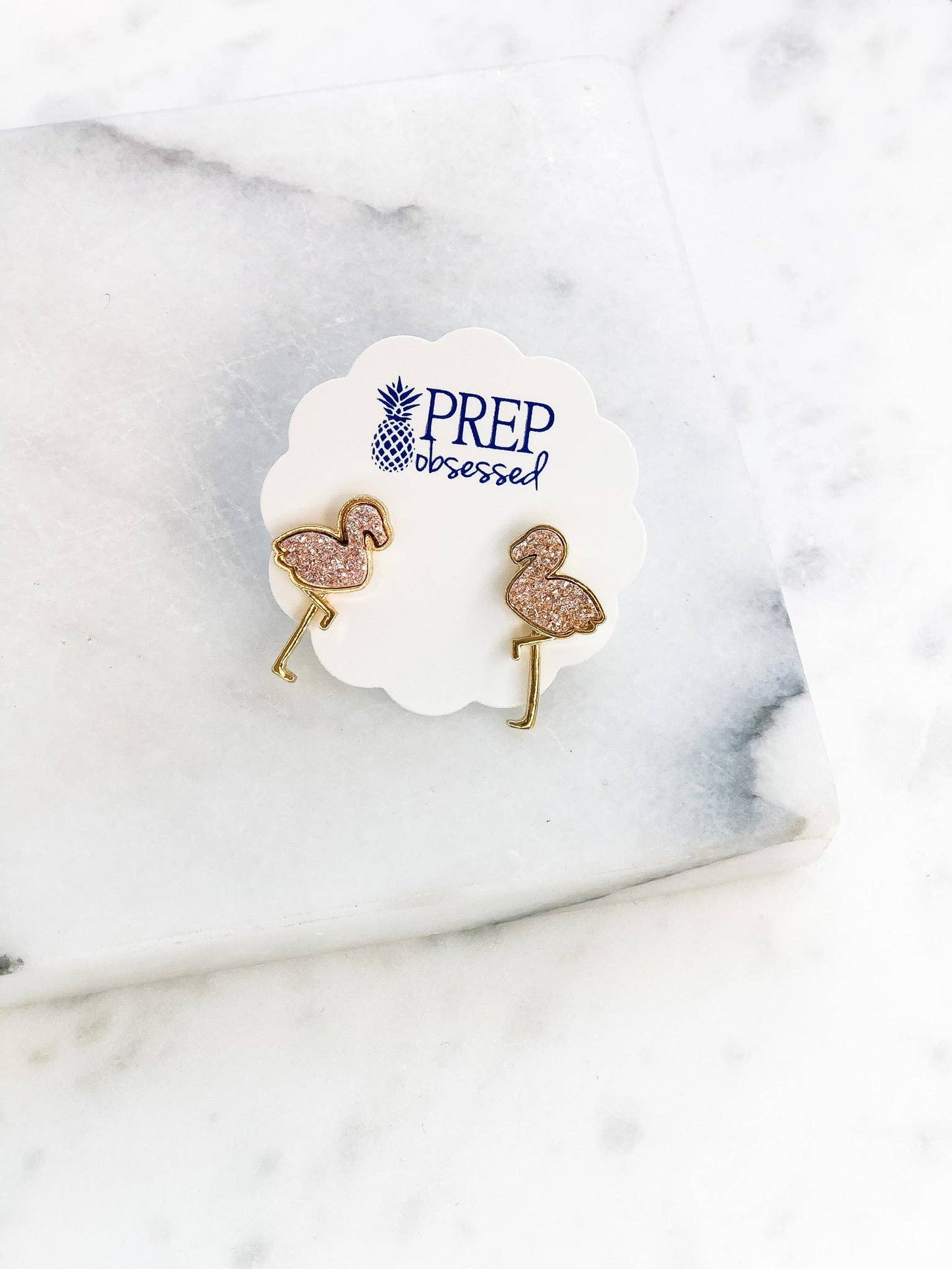 Boucles d'oreilles Flamingo Druzy