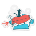 Autocollant Chat Rocket