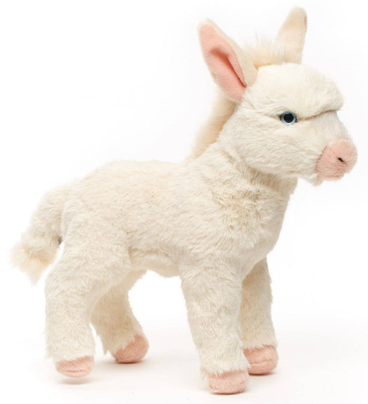 Burro barroco blanco, de pie - 30 cm (altura) - peluche