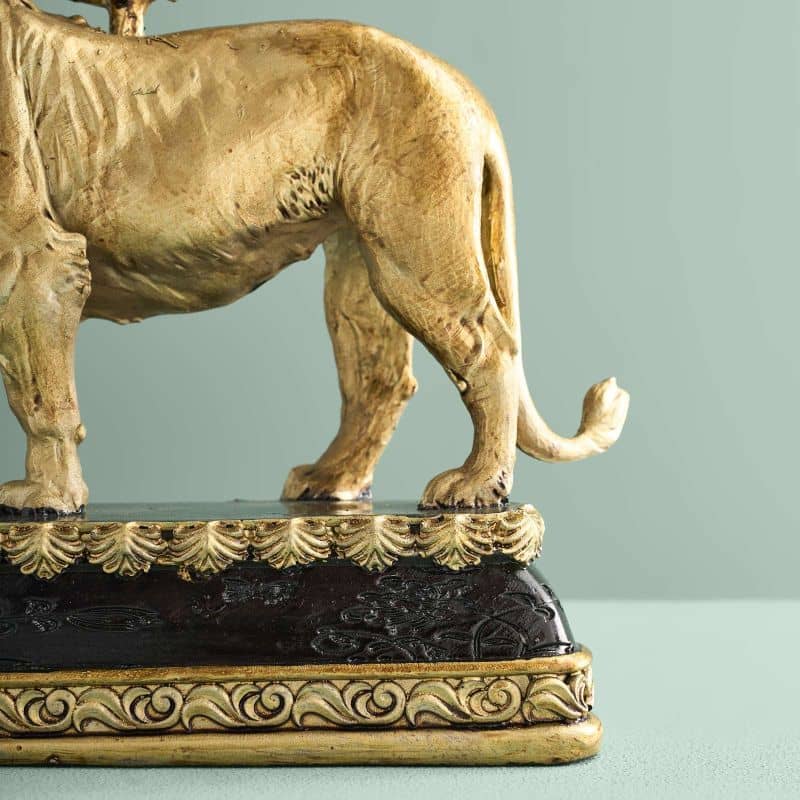 Chandelier Lion Poly/Métal, 20 x 15 x 37 cm