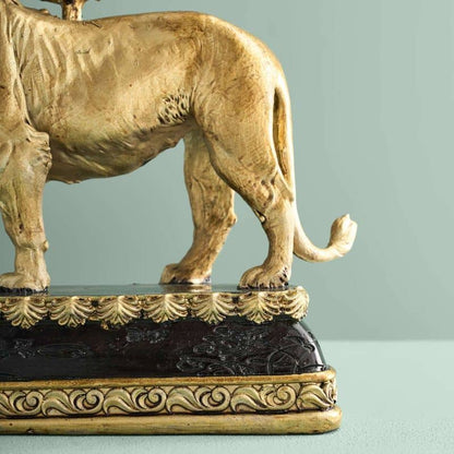 Chandelier Lion Poly/Métal, 20 x 15 x 37 cm