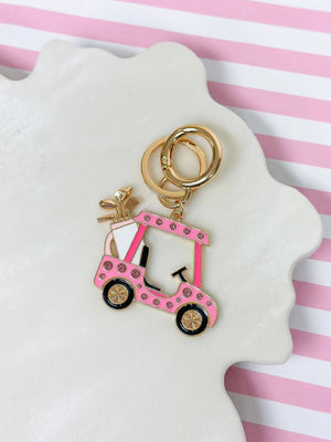 Porte-clés Voiturette de Golf - Rose
