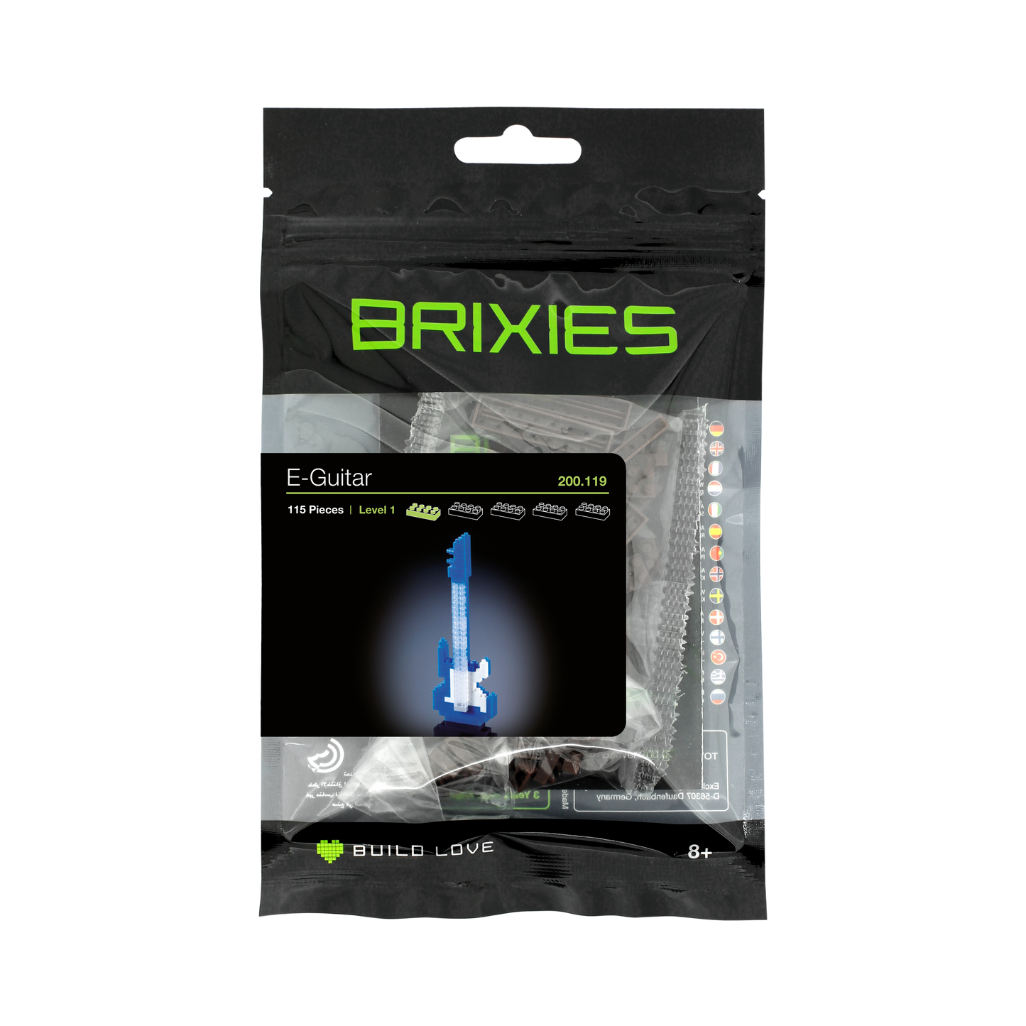 BRIXIES E-Gitarre blau