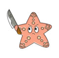 Pin's Etoile de Mer avec Couteau