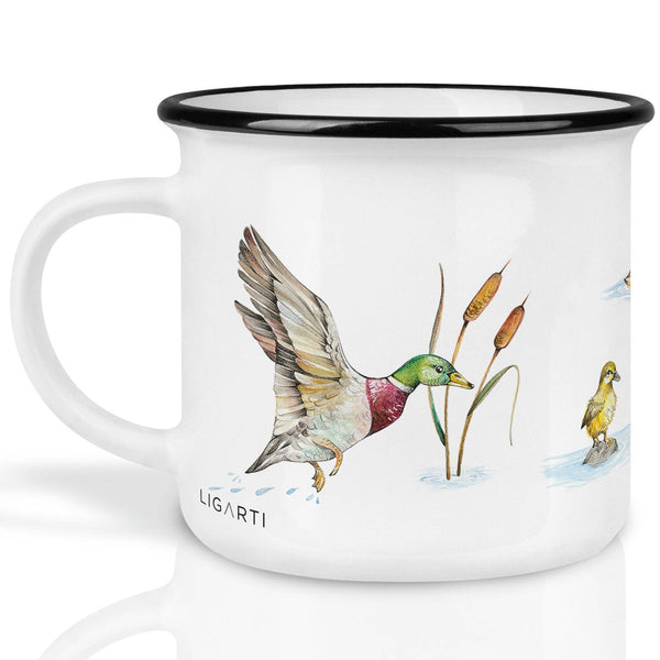 Taza de cerámica - Estanque de patos