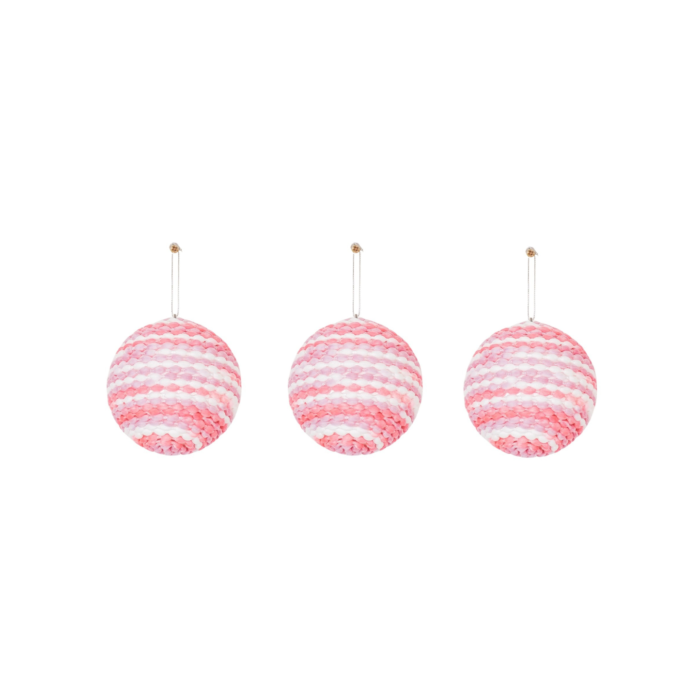 Cintres de Noël, boules de Noël, mousse, rose fluo, S3, 8 cm