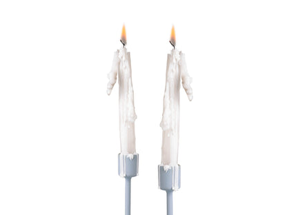 Bougies Coulantes Blanches – Lot de 2