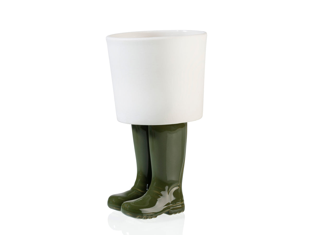 Pot de Fleur Bottes Wellington Vert – Grand